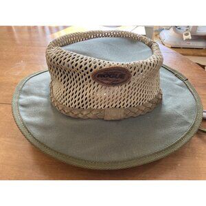 The Original Rogue Breezy Outdoor Hat Large Mesh Tan & Green Safari Adventure